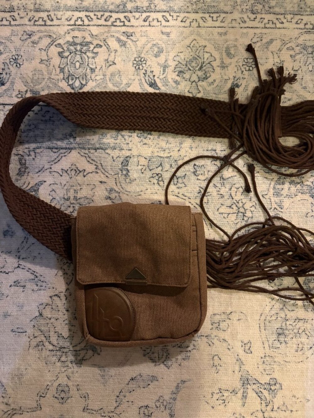 Disney Parks Indiana Jones Canvas Belt Bag with Fringe Strap
